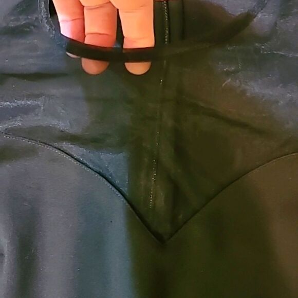 Shein One-piece Short Romper, Black with Sheer Sleeves, Size Large, NWOT - Picture 6 of 7